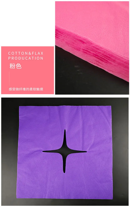 100pc/bag Disposable Massage Table Sheets Headrest Pads Face Pillow Cover Cushion Cover Sheet for Massage Beauty Salon Dedicated