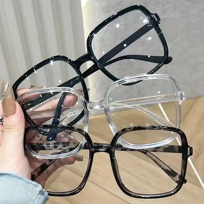 1Pc/3Pcs Classic Fashion Large Frame Square Glasses Transparent Lens Casual Fashion Decorative Glasses Suitable for Office, Read