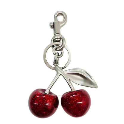 Trendy Red Cherry Pendant Keychain for Women Cute Bag Decorations Multifunctional Jewelry Car Key Accessories Charm Keyring Gift