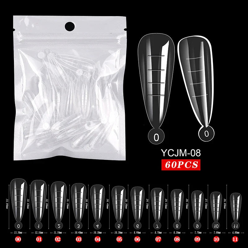 Extension False Nails Art Tips Acrylic Fake Finger Gel Polish Mold Sculpted Full Cover Press on Nails Manicures Accessories Tool