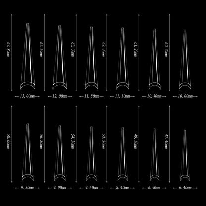 5XL Soft Gel Tips Press On Nails Acrylic Half/Full Cover Fake Nails 180pcs Stiletto Coffin Ballet DIY Extension Nail Supplies