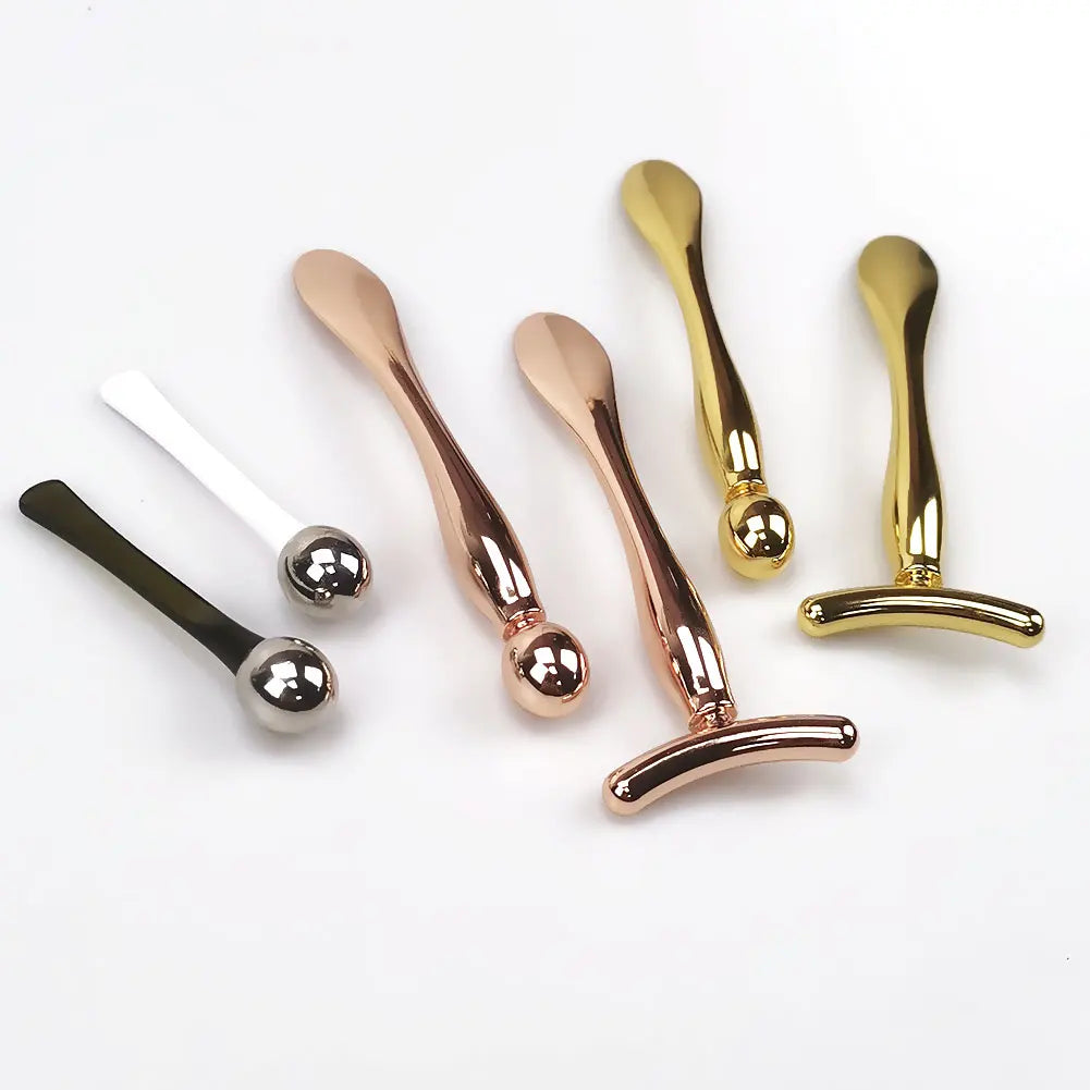 2in1 Mini Eye Massage Stick Face Lifting Massage Anti Cream Eye Pouch Dark Circles Spoon Applicator Facial Mixing Scoop Tool