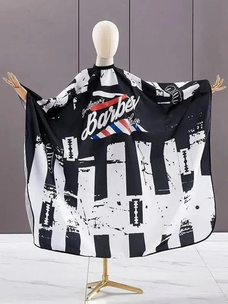 Hairdressing Coth Pattern Cutting Hair Waterproof Cloth Salon Barber Cape Professional Hair Stylist Retro Aprons Haircut Cape