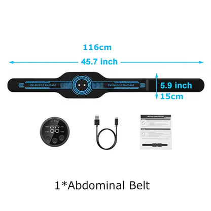Abdominal Toning Belt EMS Muscle Stimulator Toner Waist Body Slimming Shaping Waist Arm Leg Massage Lose Weight Home Fitness