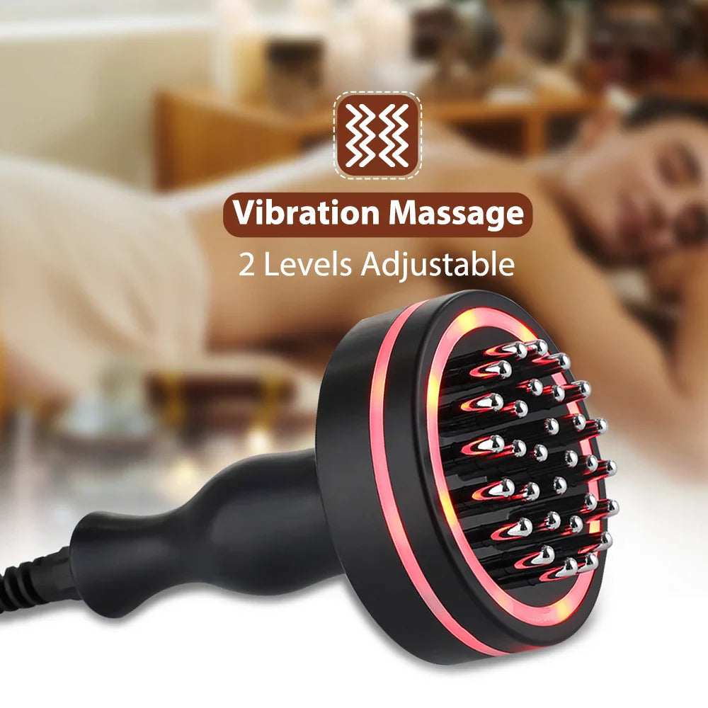 Microcurrent Body Massager Health Care Electric Meridian Brush Therapy Lymphatic Drainage Body Slimming LED Infrared Red Light