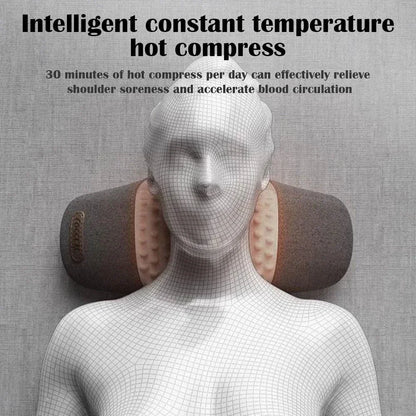 Electric Massager Cervical Pillow Hot Compress Vibration Massage Neck Traction Relax Sleeping Memory Foam Pillow Spine Support