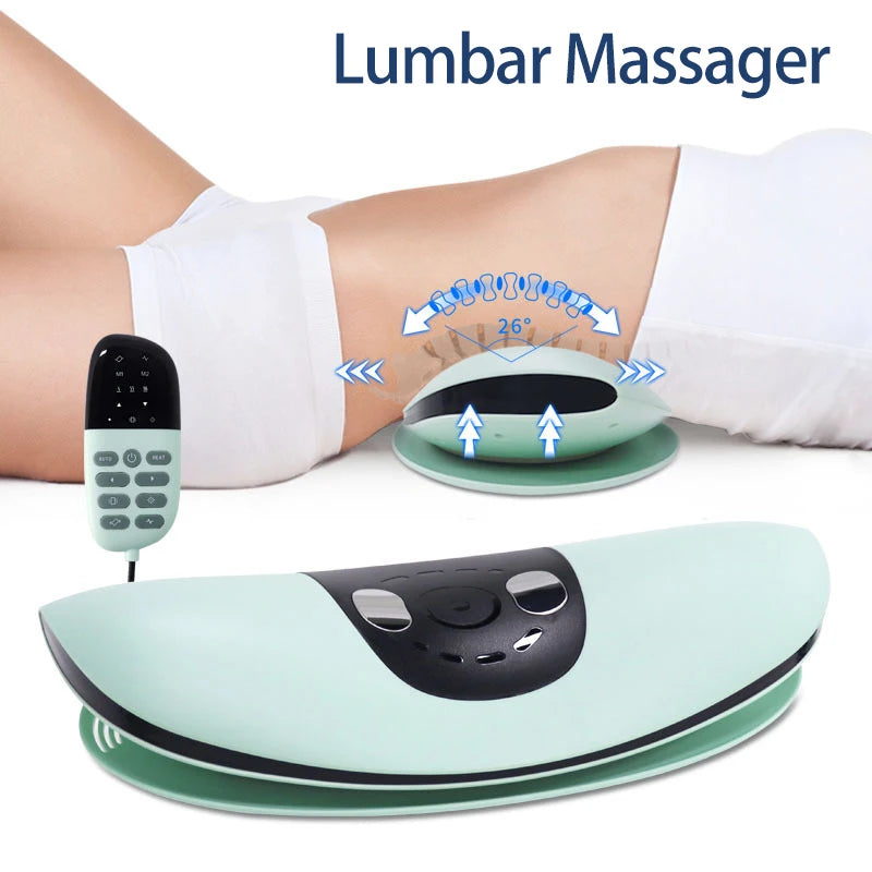 Electric Lumbar Traction Massager Adjustable Vibration Waist Massager Waist Spine Support Back Massage Machine Waist masajeador