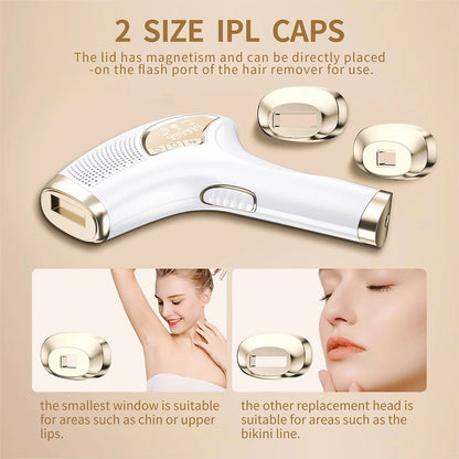 3in1 Cooling Laser Hair Removal for Women Rejuvenation Acne Remove 3 Lamp Caps At-home Bikini Trimmer for Men IPL Epilator