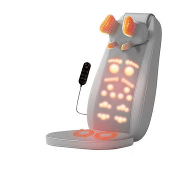 Shiatsu Full Body Massager with Heat Massage Chair Pad Kneading for Neck Back Shoulder Massage Cushion Seat Home Office Use Gift
