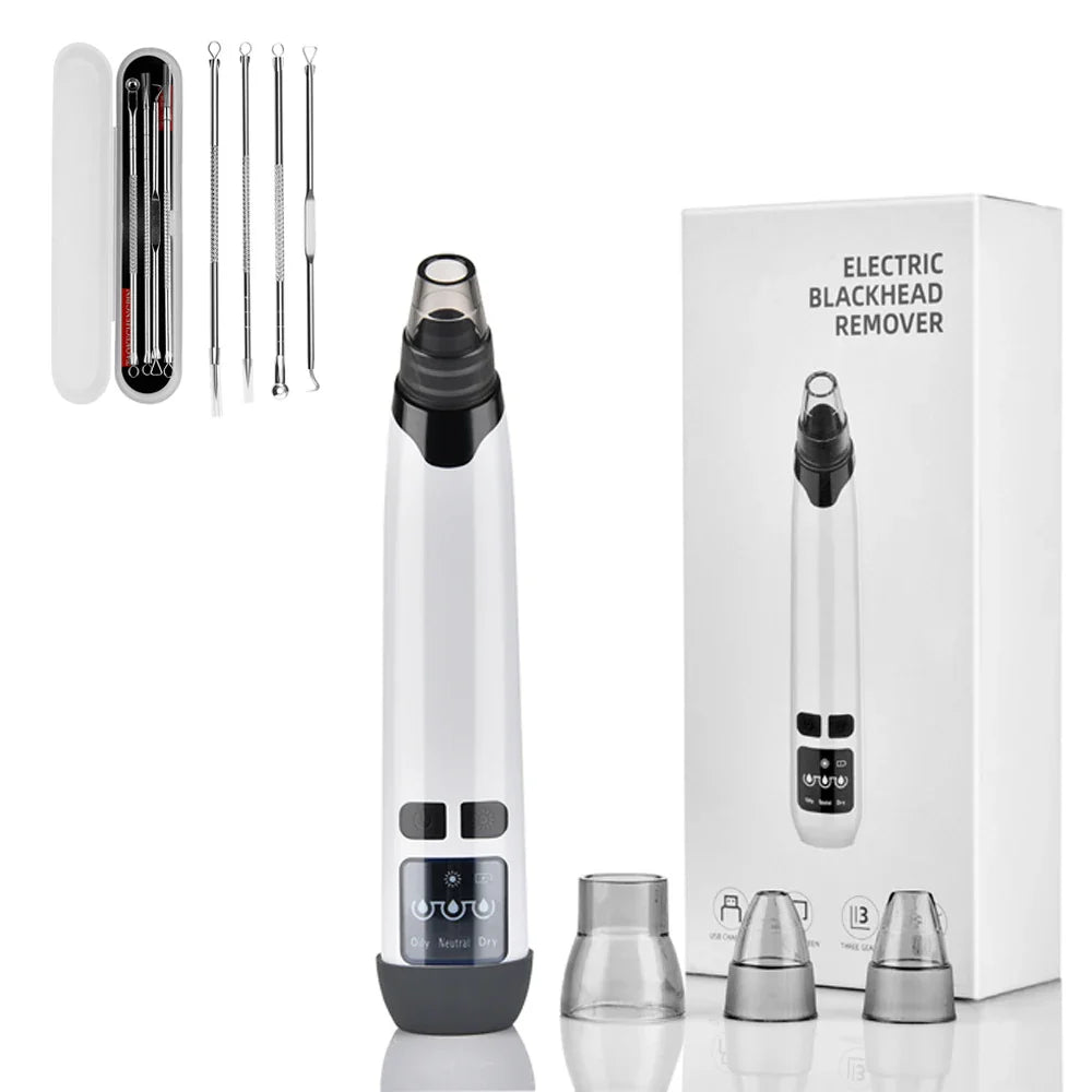 Facial Blackhead Remover Pore Cleaner Heat Function Nose T Zone Face Deep Acne Pimple Removal Face Household SPA Skincare Tools