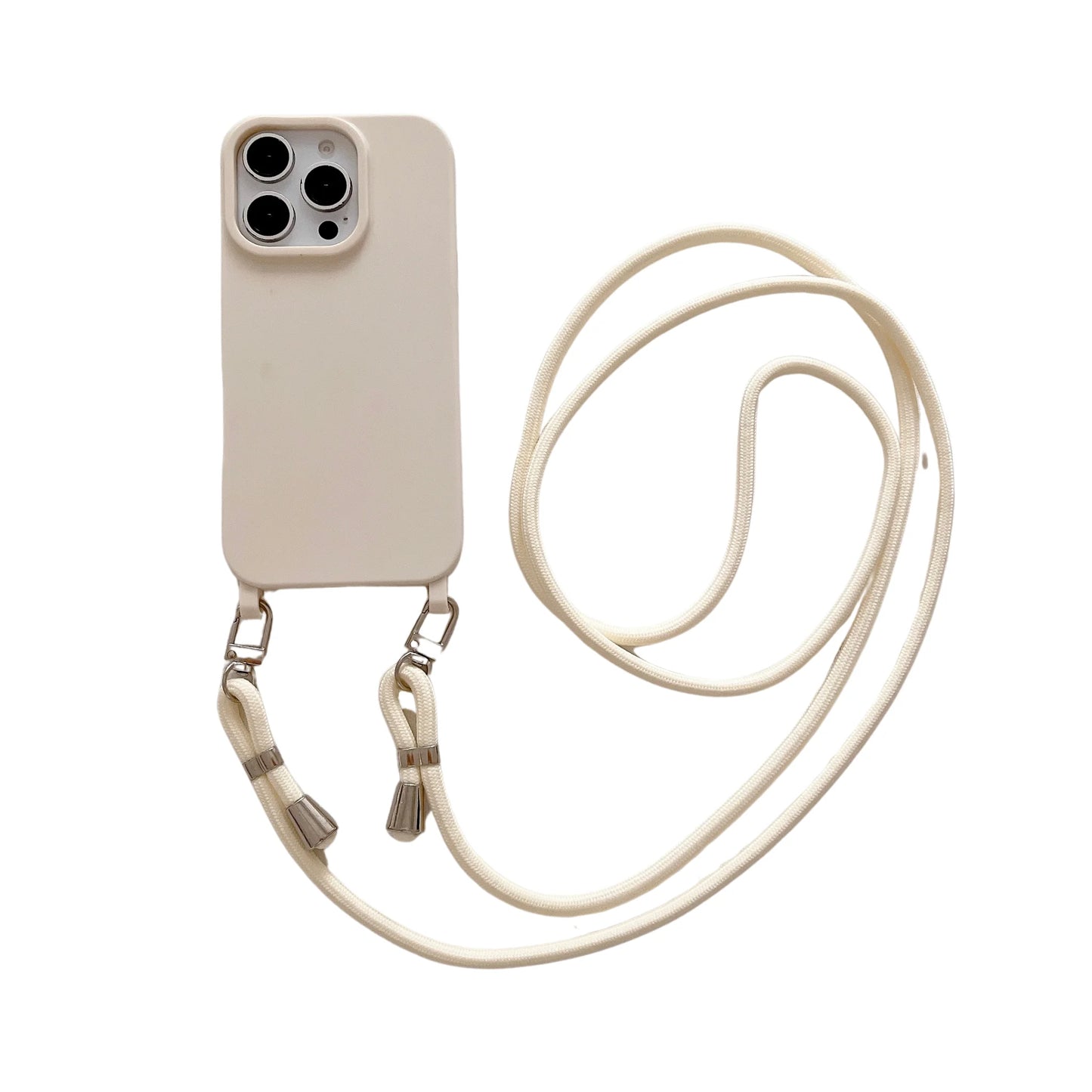 Lanyard with Adjustable Cord Rope Strap Case For iPhone 15 16 Pro Max 14 13 12 11 7 8 Plus X XS XR Soft Silicone Phone Cover