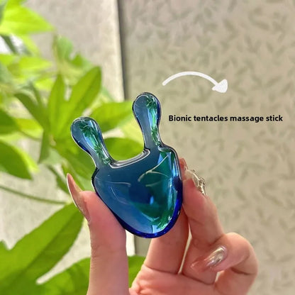 Crystal Snail Facial Massage Tool Eye Roller Gua Sha Stick for Face Contouring and Relaxation Skin Care Beauty Therapy