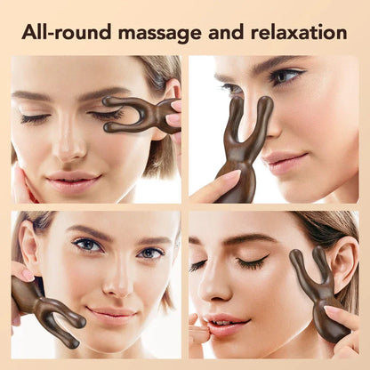 Wooden Gua Sha Facial Tools  Head Massager Sandalwood Wood Massage Tool for Face Nose Eye  Wood Therapy Massage Acupressur Tools