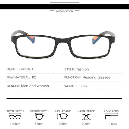 10 Pcs Reading Glasses Men Ultralight Anti Blue Light Presbyopia Eyeglasses Male Hyperopia Optical Eyewear Diopters +100 To+400