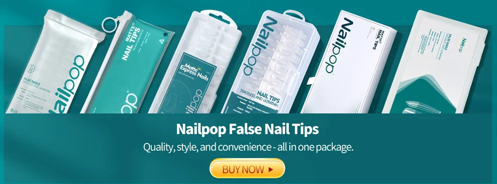 Nailpop Nail Tips and Glue Gel Nail Kit Fast Nail Extension Set with Soft Gel UV Lamp 600Pcs Semi Matte Nails and Files Tools