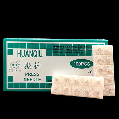 100Pcs/Box Multi-Condition Ear Seed Acupressure Kit Press Needle Ear Seeds Acupuncture Vaccaria Plaster Bean Massager