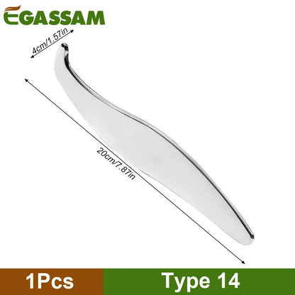 1Pcs Stainless Steel Gua Sha Scraper Physical Therapy Fascia Knife Myofascial Release IASTM Tools Physiotherapy Knife