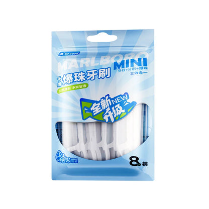 Portable and individually packaged 3-in-1 nano brush head toothbrush floss disposable toothbrush for adults on business trips