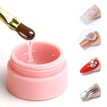 No Wipe Strong Nail Glue Rhinestone Nail Gel Adhesive For DIY Nail Art Gems Jewelry False Nails Extension Glue Stick The Drill