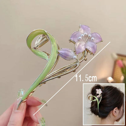 New Sweet Flower Durian Hair Claw Clip Ponytail Grab Hair Clips Shark Clip Woman Hairpins For Girl Hair Accessories Headdress