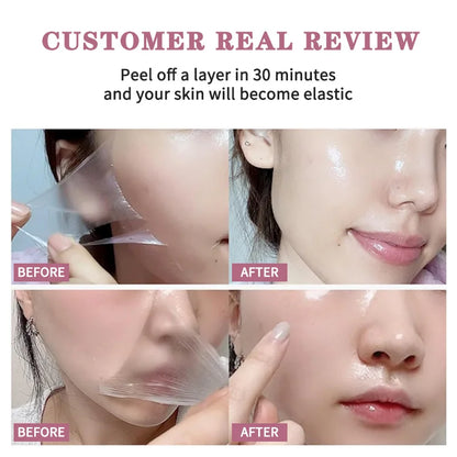 Collagen Peel Off Mask Wrapping Mask Moisturizing Frim Brightening Korean Make Glowy Skin Elasticity Anti Wrinkle Facial Mask