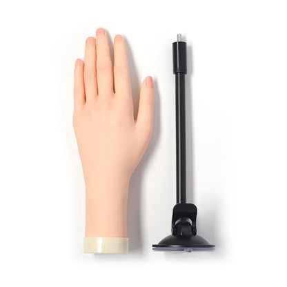 1Pcs Realistic Prosthetic Hand Jewelry Display Hand Silicone Hygiene Nail Art Practice Hand