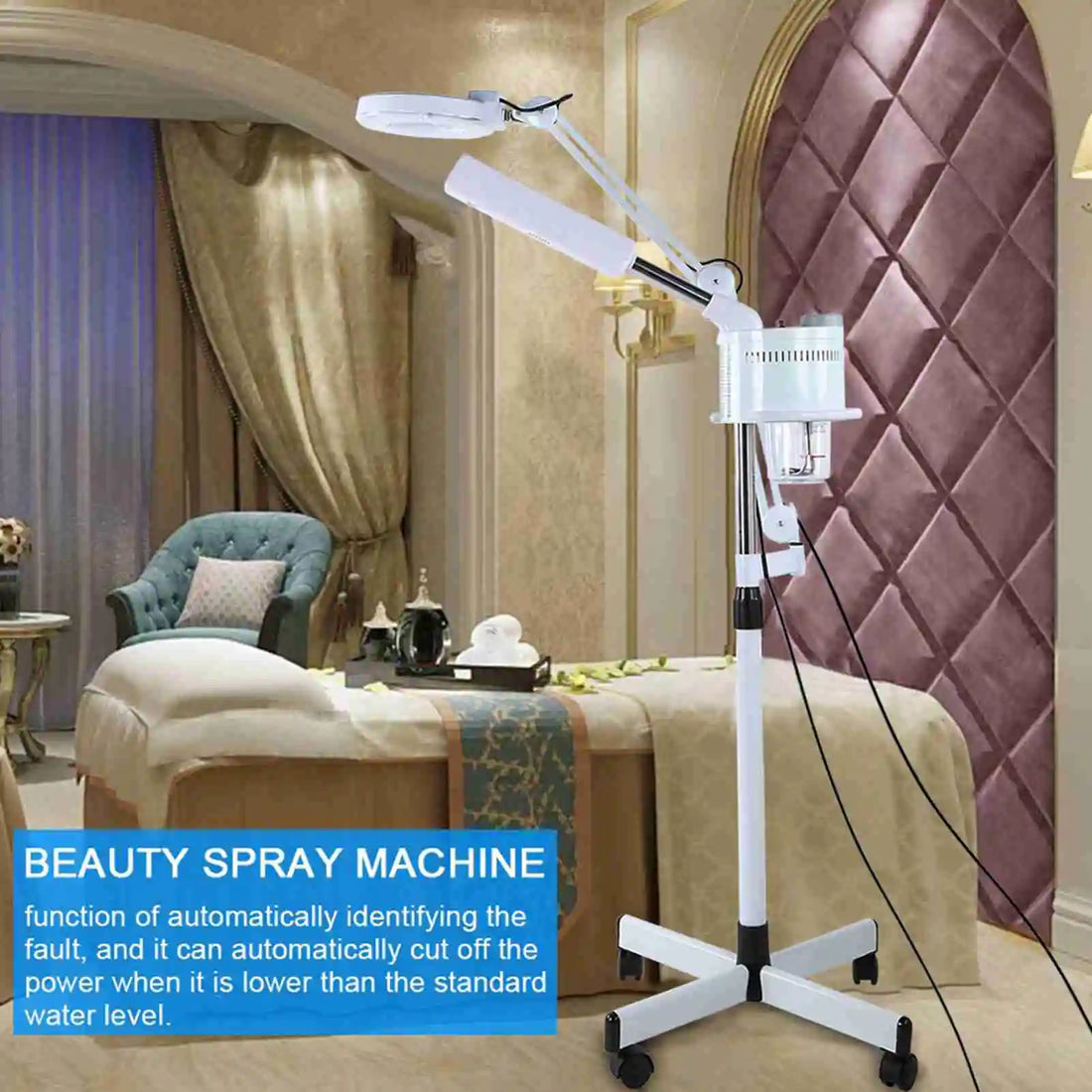 Professional UV Facial  3in1 UV Facial  Cold Light LED 5X Magnifier Floor Lamp Facial  Magnifier Cold Light
