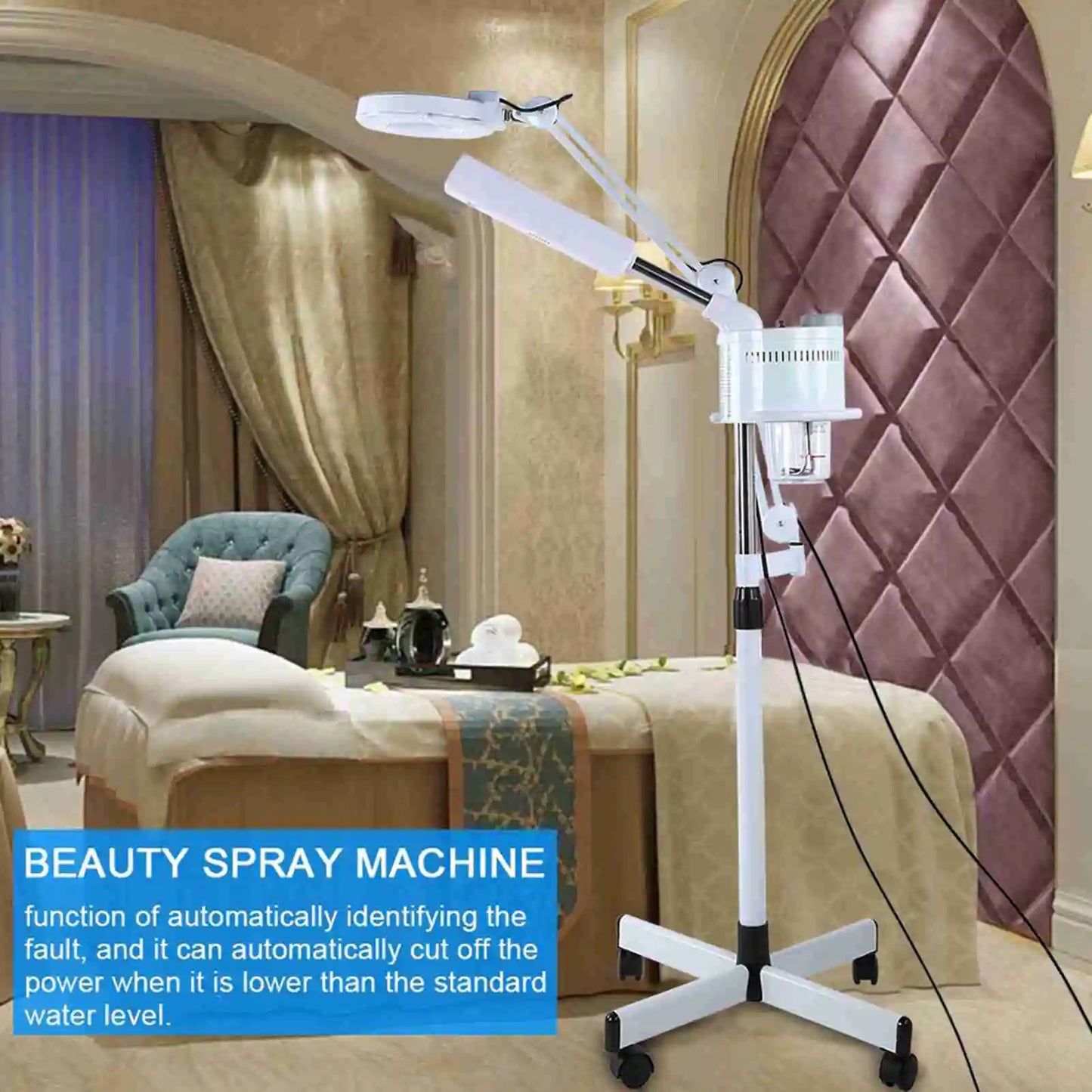 Professional UV Facial  3in1 UV Facial  Cold Light LED 5X Magnifier Floor Lamp Facial  Magnifier Cold Light
