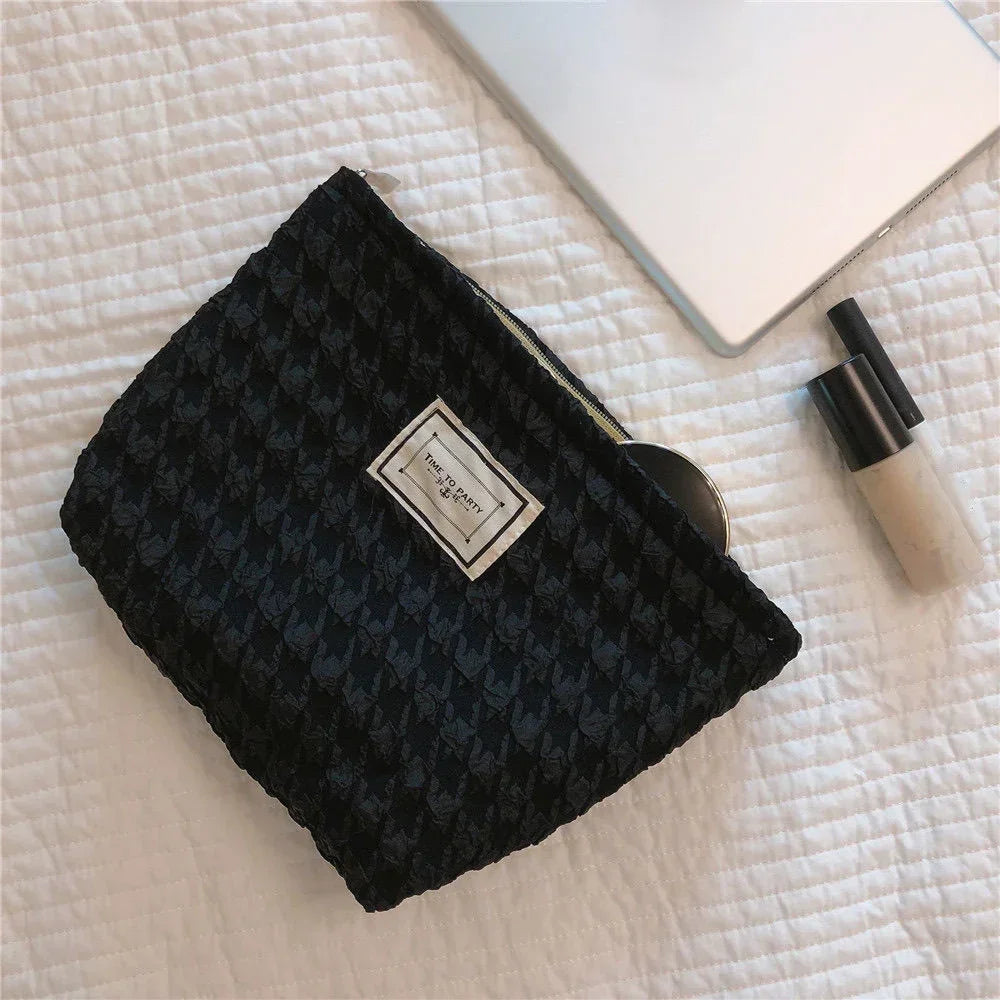 Women Makeup Kits Handbags Phone Pencil Case Organizer Pouch Bag Korean Fashion Flower Travel Cosmetic Storage Bag Kawaii