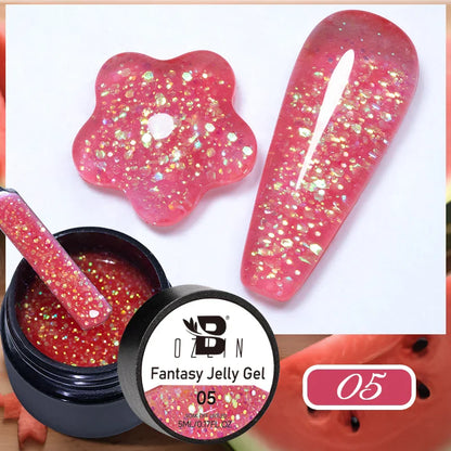 BOZLIN 5ml Sparkling Chameleon Mica Shell Gel Polish Colorful Sequins Manicure Semi Permanent Soak Off Nail Art Gel Varnish