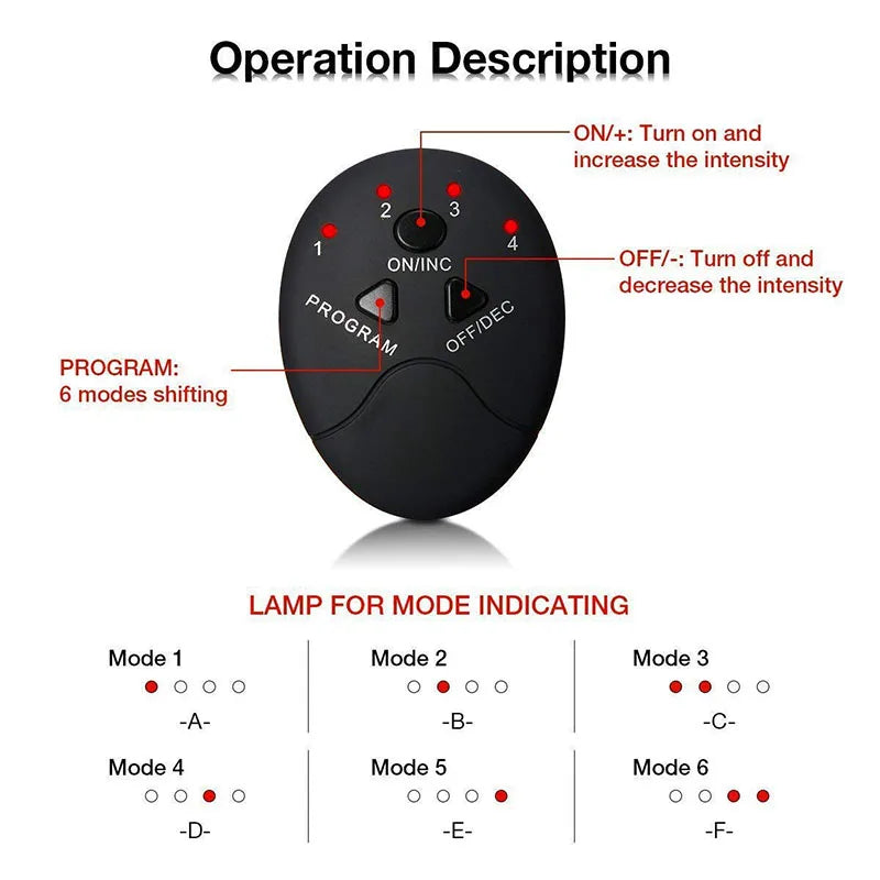 Wireless EMS Muscle Stimulator Buttocks Hip Trainer Electric Abs Trainer USB Recharge Body Massager Weight Loss Fitness Shaping