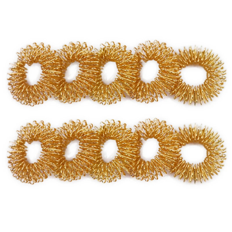 100pcs Finger Massage Ring Acupuncture Acupressure Health Care Body Fatigue Pain Stress Relief Help Sleep Tools Chinese Medicine