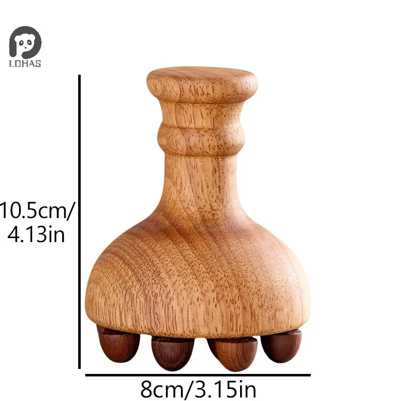 ●★☆ 1Pc Wooden Mushroom Massager Wood Therapy Massage Tool For Relief Muscle Full Body Massage Relax