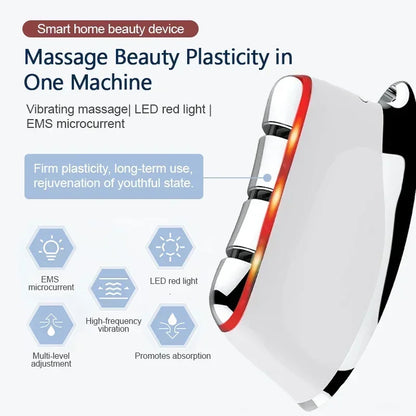 Facial Lifting Massager EMS Microcurrent High-Frequency Vibration Red Light Therapy Nutrition Import Slimming Skin Tighening
