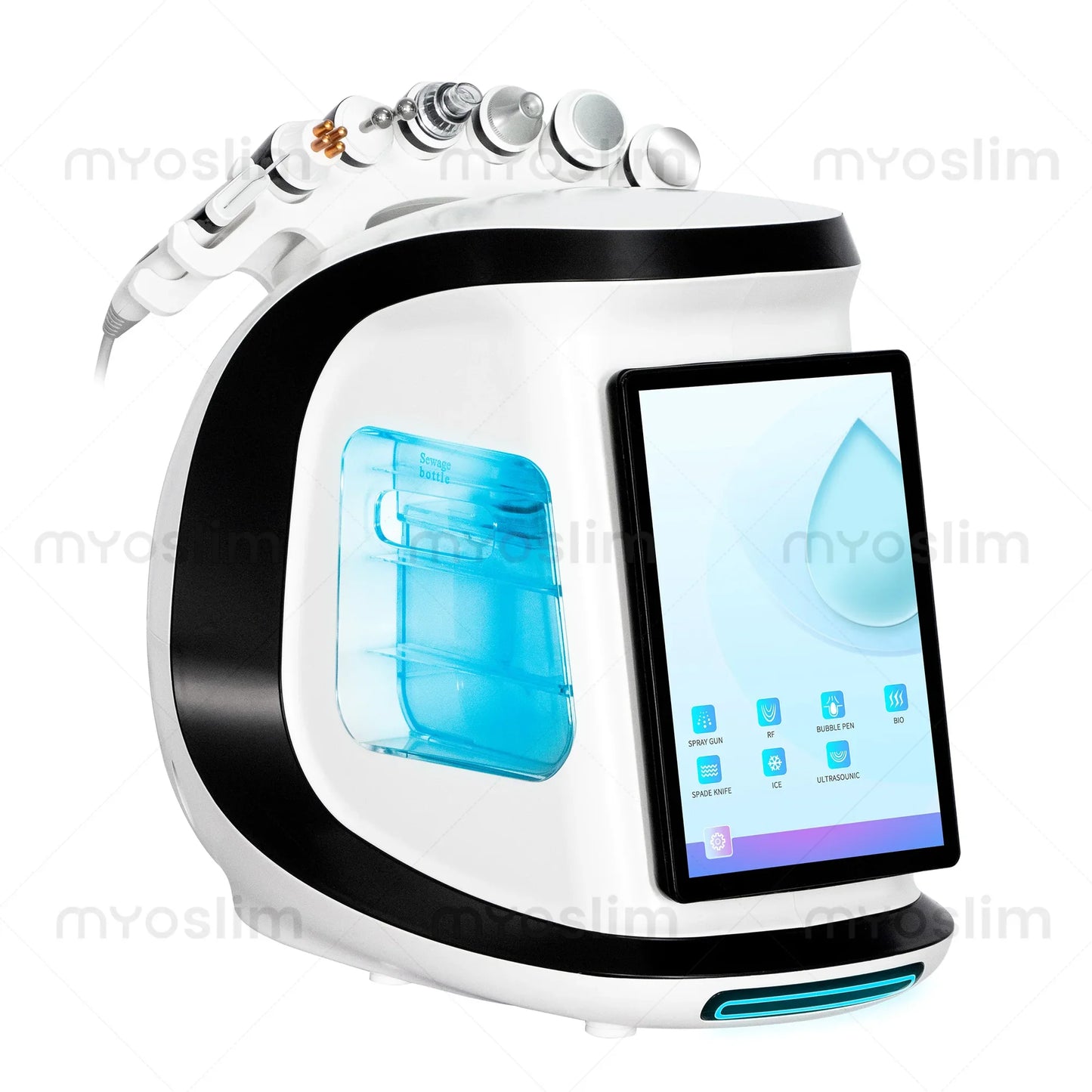 Intelligent Ice Blue Skin Management System – Hydro Facial Device For Wrinkle Reduction And Skin Care