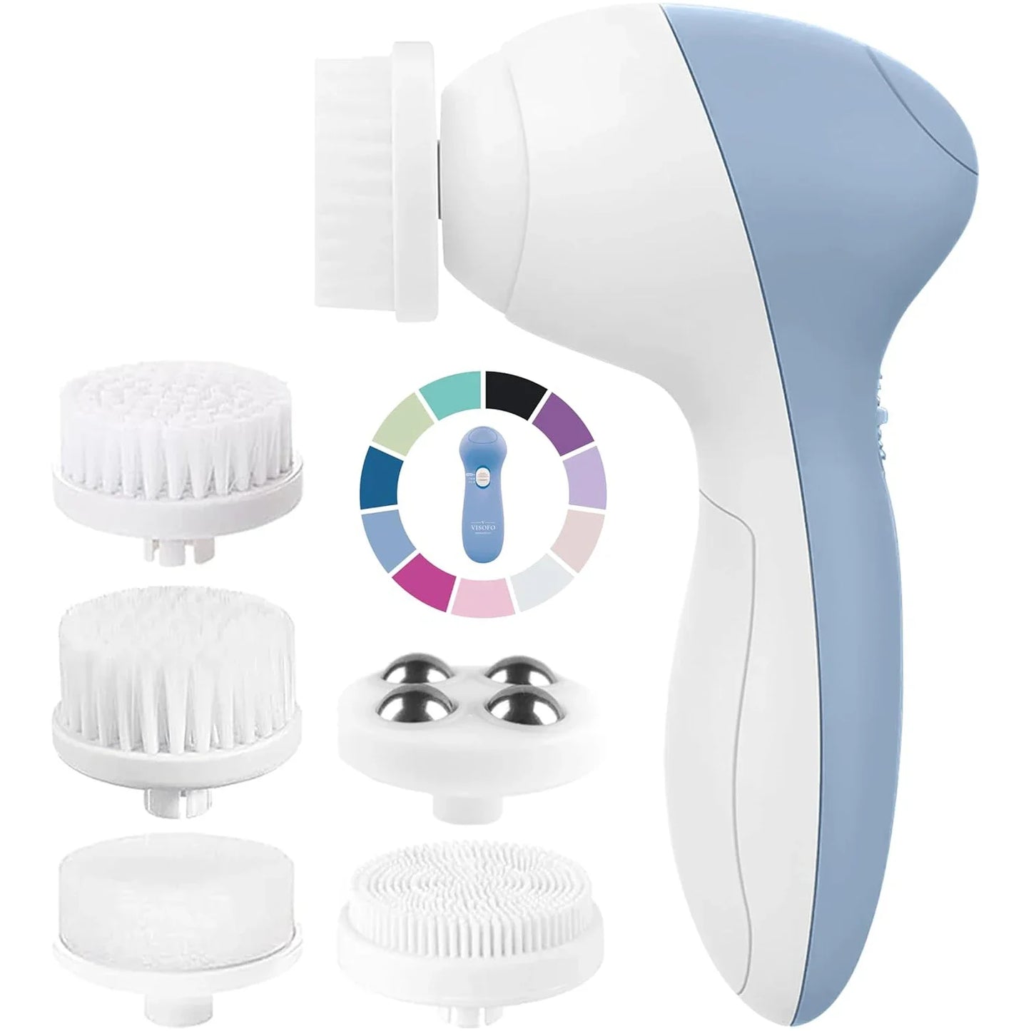 Electric 5-in-1 Facial Cleansing Brush, Multi-functional Rotating Massage Pore Cleansing Beauty Device Pore Cleaner