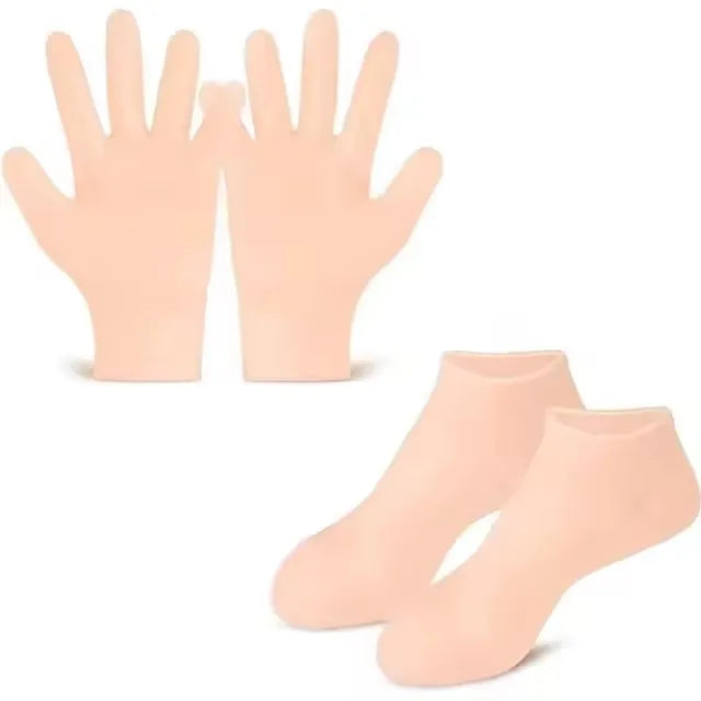 Spa Silicone Socks Gloves Moisturizing Gel Sock Exfoliating Preventing Dryness Cracked Dead Skin Remove Protector Foot Hand Care