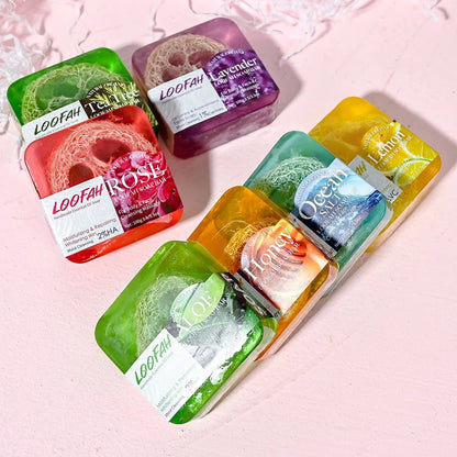 Loofah Rose Essential Oil Soap, Floral Fragrance Women'S Soap, Cleansing And Bathing Deep Cleansing Handmade Soap