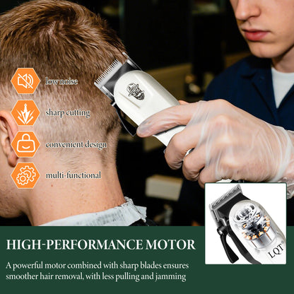 LQT Men's Hair Clipper Set:Cordless Beard & Split End Trimmer, USB Charging, Professional Barber & Home Use, Ideal Gift for Men