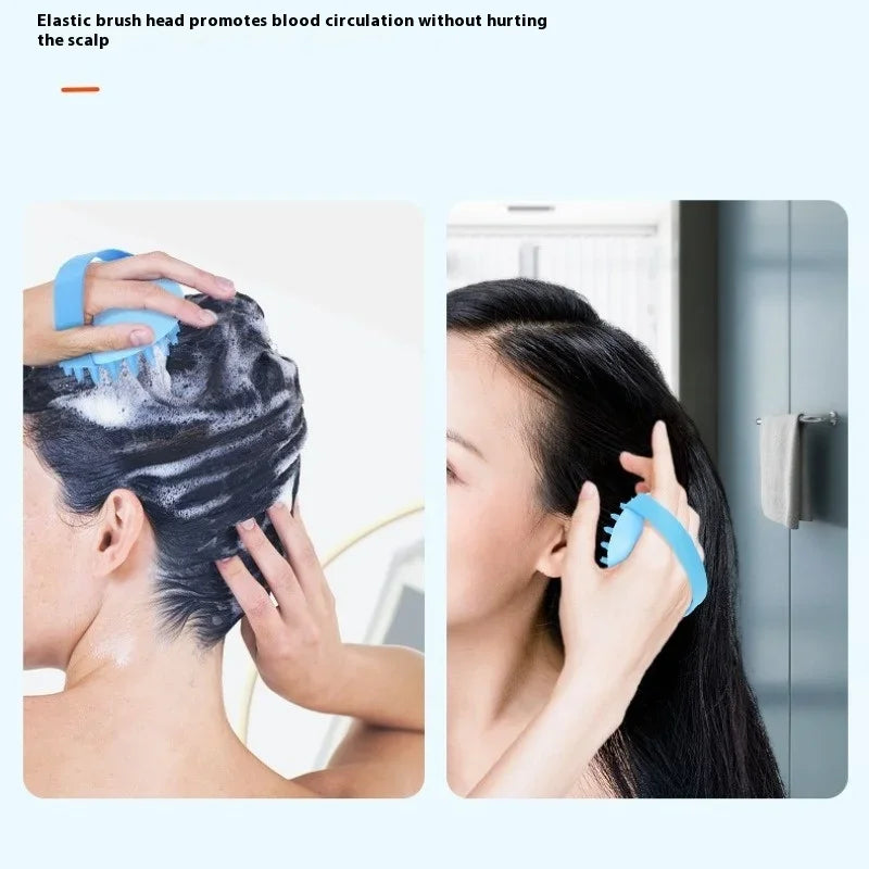 1Pc Salon Grade Manual Silicone Scalp Shampoo Massage Brush Washing Shower Hair Massager Clean Brush Hair Cleaning Brush Comb