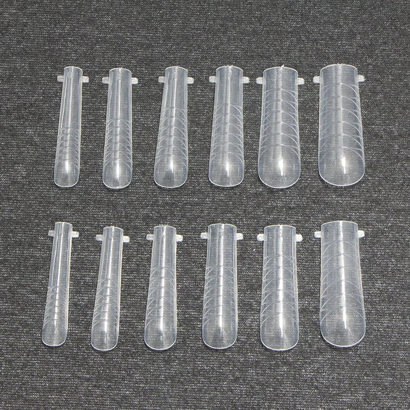 Poly Nail Gel Dual Forms Quick Building Extension Mold  Plastic Curve False Tips UV Builder Nail Art Tool