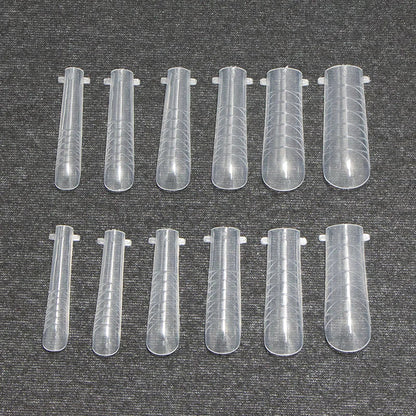 Poly Nail Gel Dual Forms Quick Building Extension Mold  Plastic Curve False Tips UV Builder Nail Art Tool
