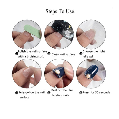 Short Nails Set Press On Handmade Professional Nails 3D Heart Designs Charms Artificial Nails For Teens Nailworld Store Nail Art