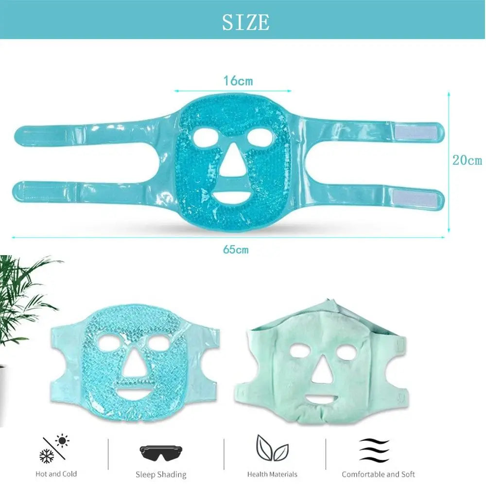 Relieve Fatigue Ice Gel Eye Face Mask Gel Beads Compress Reusable Sleep Mask Cold and Hot Heat Reduce Face Puff Skin Care Tool