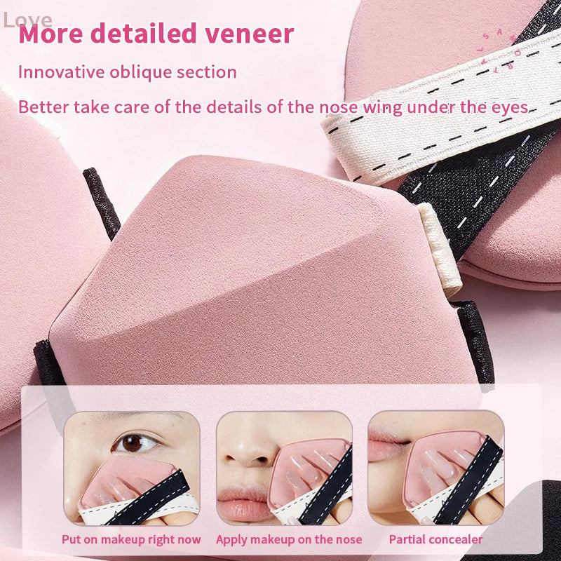 [L&P]Double Ribbon Large Water Drop Air Cushion 1 2 3Pcs Wet Or Dry Use Air Cushion Powder Puff Multi Functional Portable