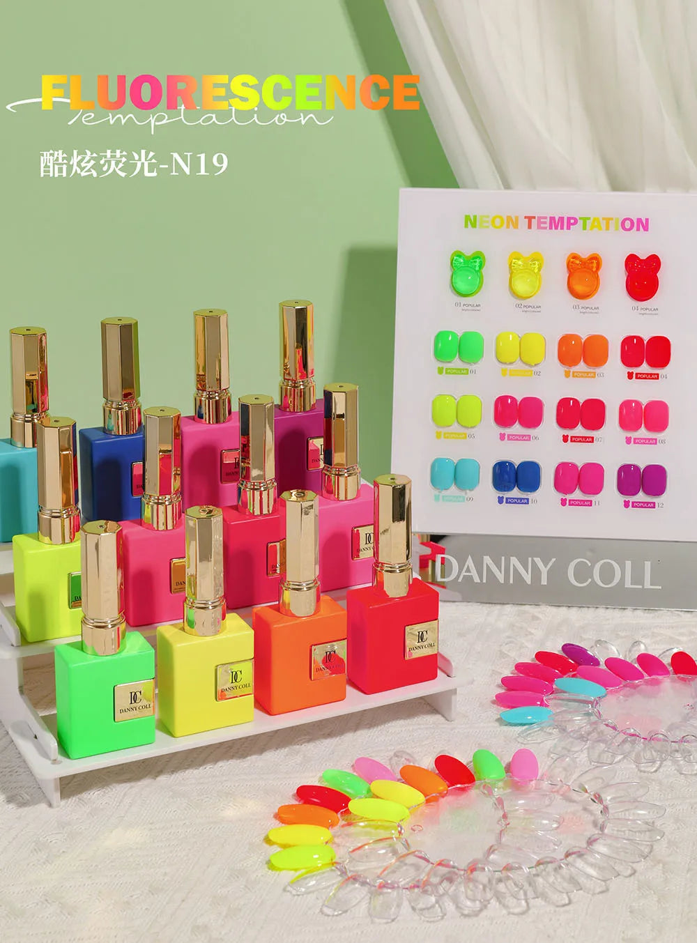 Spring Summer Colourful Fluorescence Gel Nail Polish Set Soak Off Noctilucent Color UV LED Varnishes Nail Art Candy Gel Polish