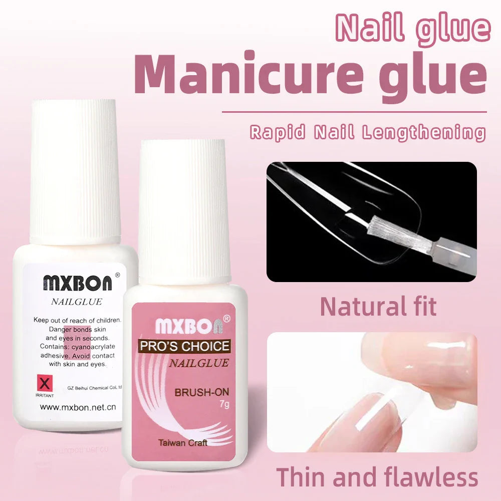 1 Jar Solid Nail Gel Glue for Fake Nail Tips Clear Acrylic Fake Tips Solid Gel Press On Poly Builder Gel UV Light Cured Glue