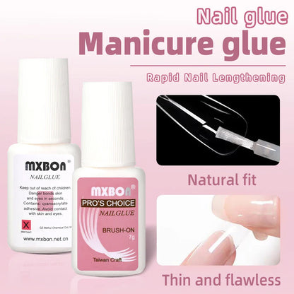 1 Jar Solid Nail Gel Glue for Fake Nail Tips Clear Acrylic Fake Tips Solid Gel Press On Poly Builder Gel UV Light Cured Glue