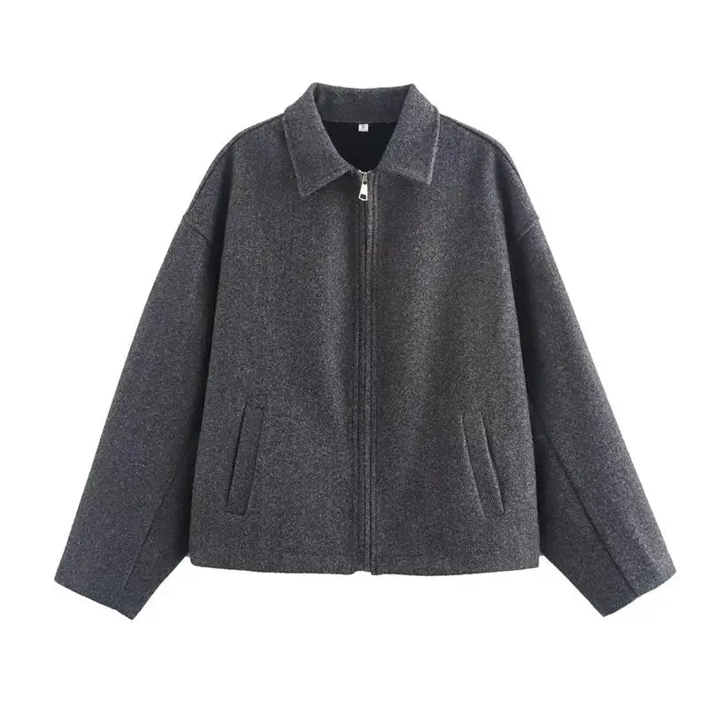 Autumn Jackets Women's 2025 New Coats Chic Loose Lapel Warm Street Women's Jackets Simple Casual Joker Youth Outerwear