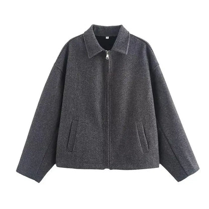 Autumn Jackets Women's 2025 New Coats Chic Loose Lapel Warm Street Women's Jackets Simple Casual Joker Youth Outerwear